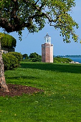 Brick Tower of Avery Point Lighthouse Inside Connecticut Univers